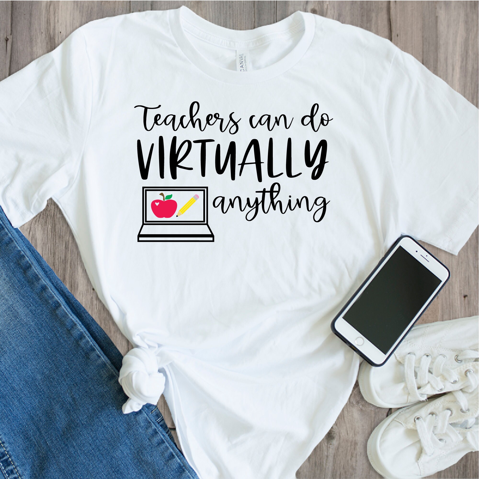 Virtual Teacher SVG – Teachers Can Do Virtually Anything (digital ...