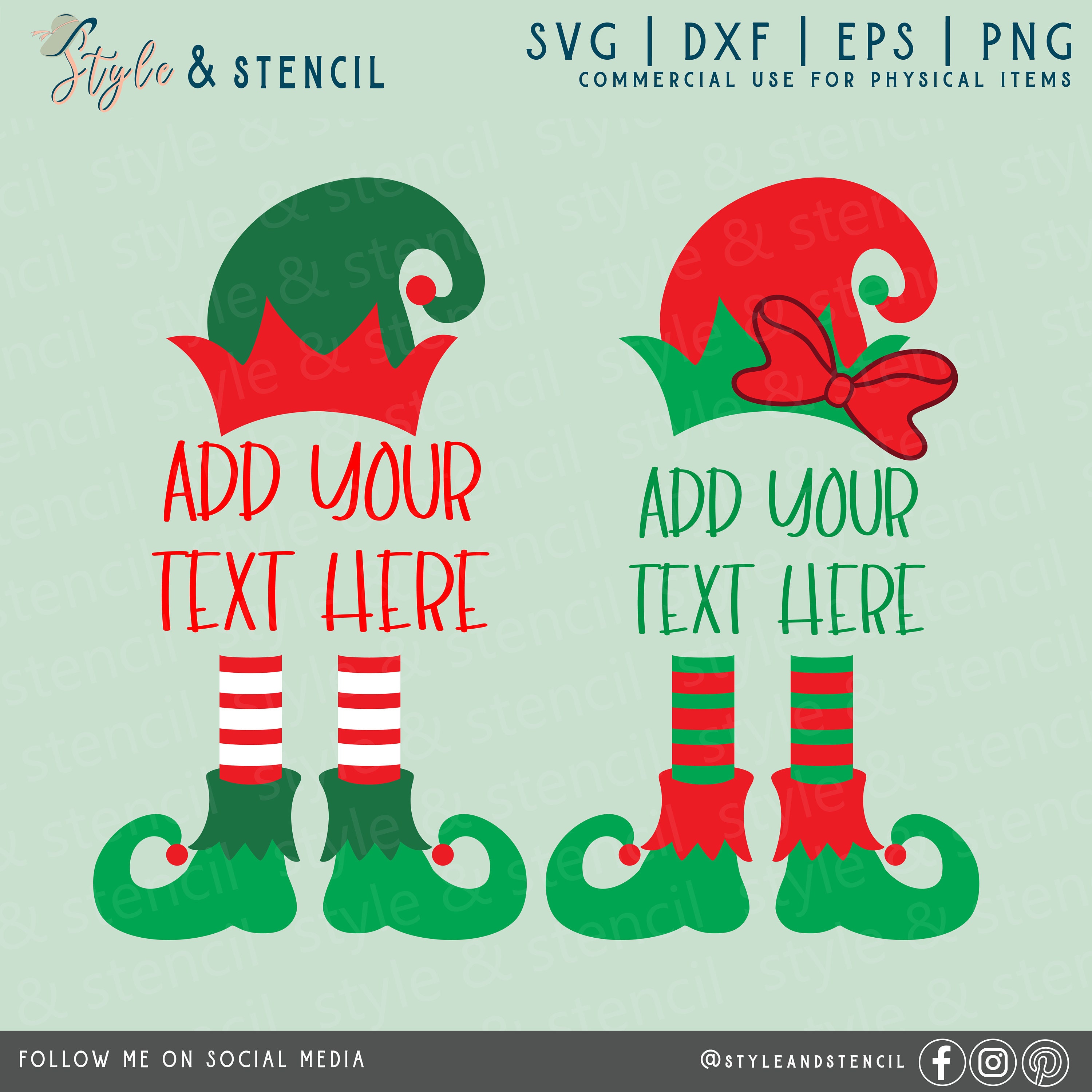 Elf Hat and Feet SVG Elf SVG Kids Christmas Shirts | Etsy