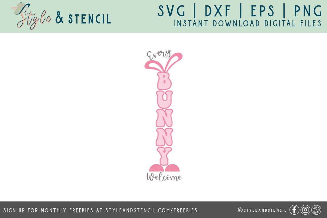Easter Bunny Welcome Porch Sign SVG – Spring Decor (digital Download ...