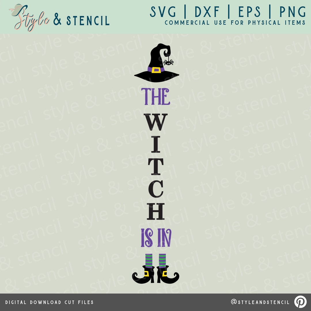 The Witch is in SVG - Halloween Porch Sign SVG - Halloween SVG - Porch ...