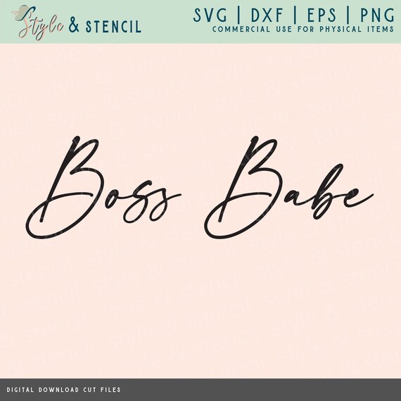 Boss Babe SVG – Girl Boss Clipart, Script Font (Digital Download)