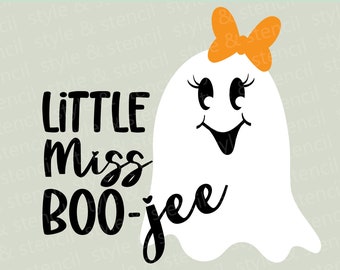 Boojee Halloween Shirt - Girl Halloween SVG - Little Miss Bootiful SVG - Halloween SVG - Kids Halloween Svg - Girl Halloween Shirt - Ghost