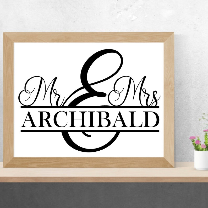 Download Mr and Mrs SVG Split Monogram Monogram SVG Wedding Svg | Etsy