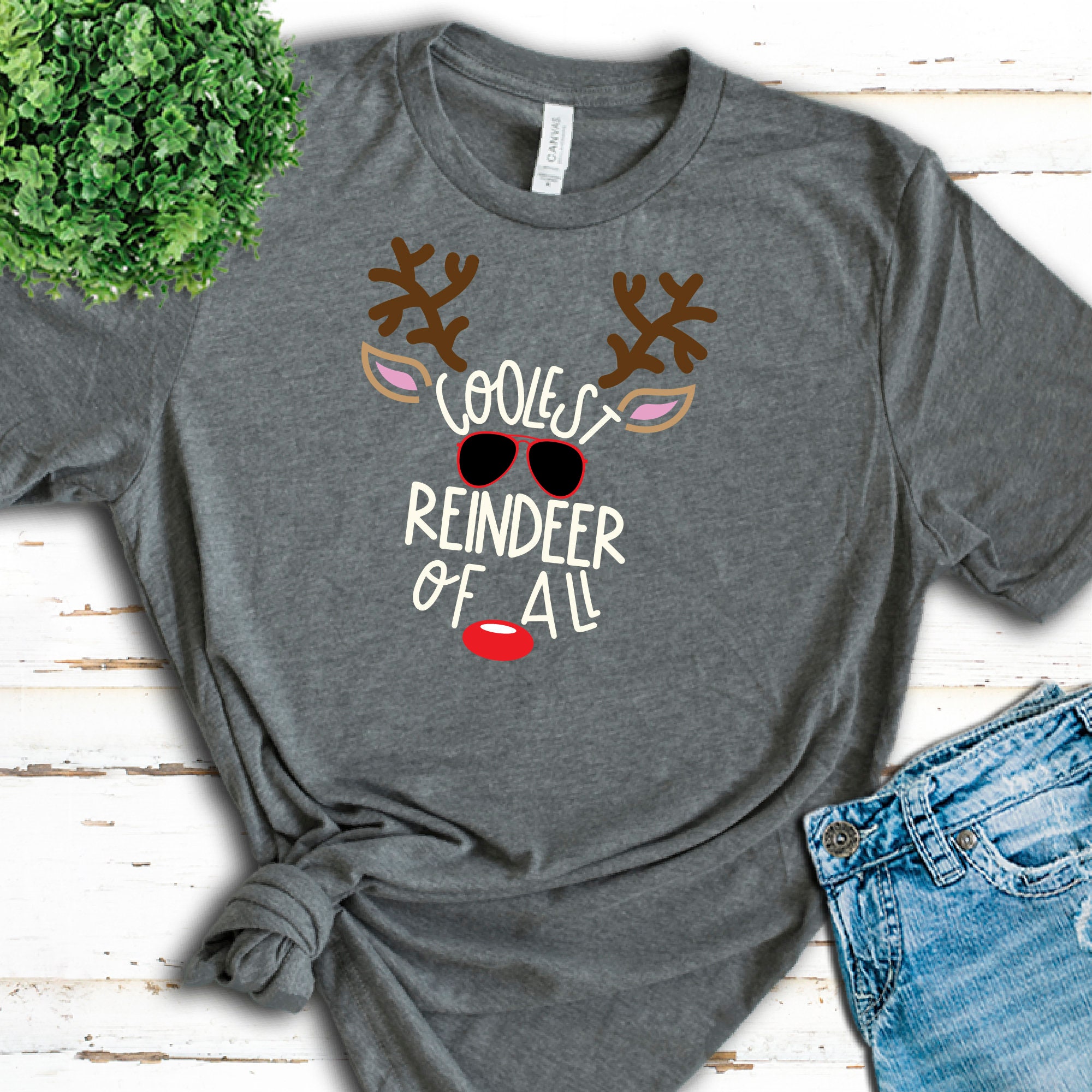 Coolest Reindeer With Sunglasses SVG – Christmas Face Design (digital ...