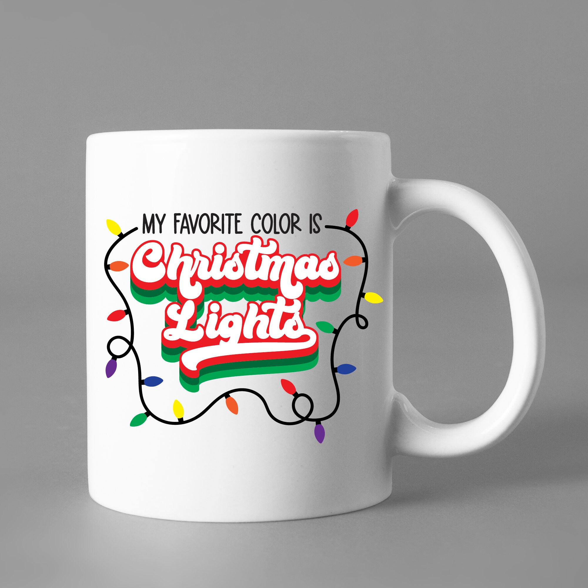 My Favorite Color is Christmas Lights SVG Christmas Lights Etsy