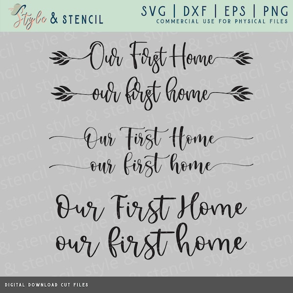Our First Home SVG - Our First Home - Home Decor - Home SVG - Our First Home Sign - Coordinates Sign - Marriage Sign - Marriage SVG - Home