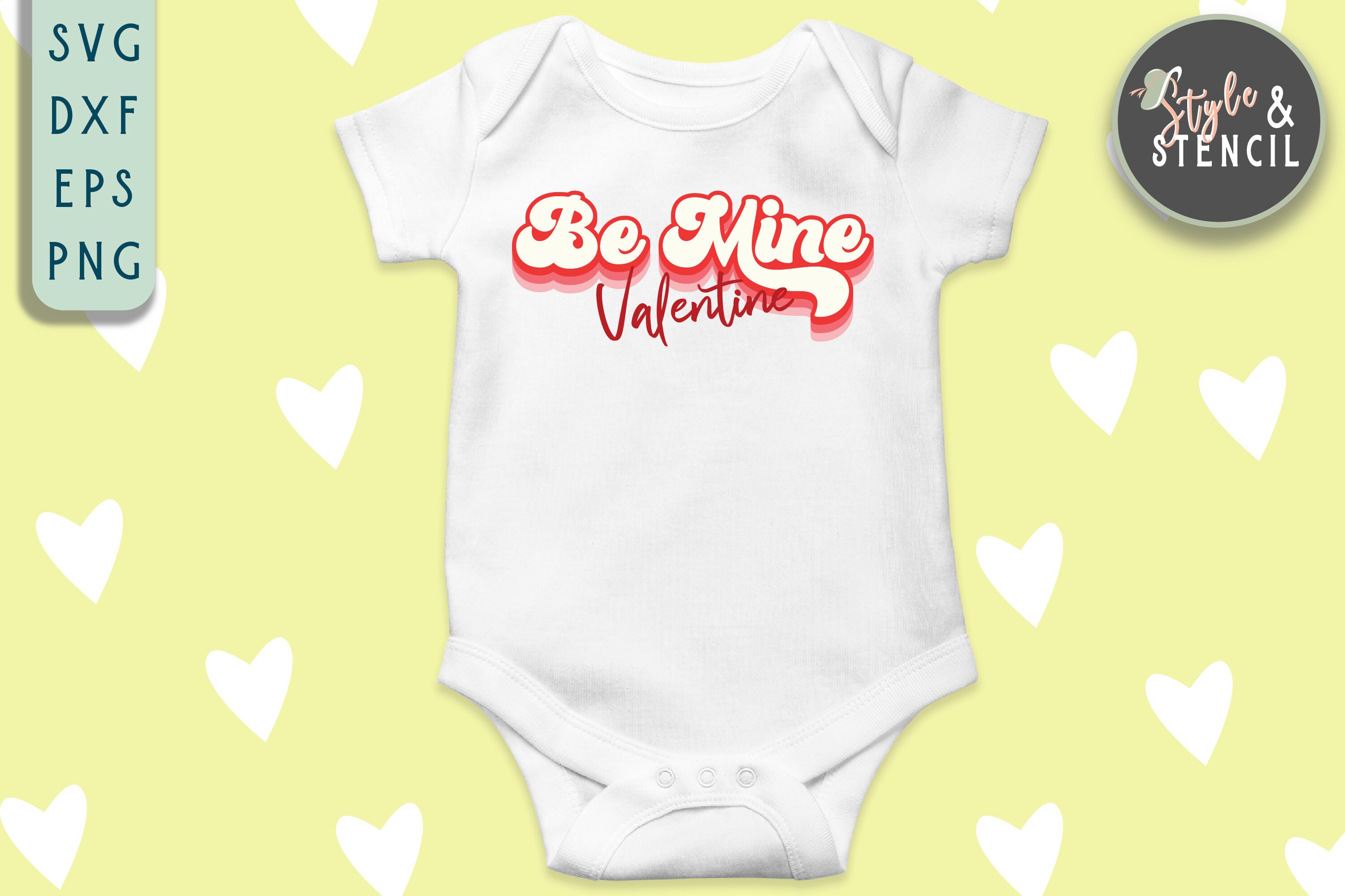 Retro Be Mine Valentine SVG – Valentines Day (png, Eps, Dxf) (digital ...