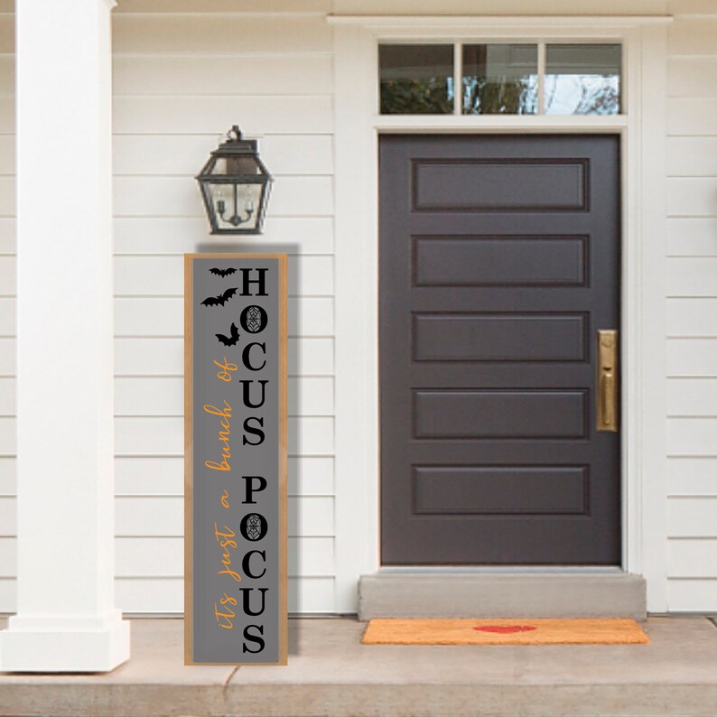 Hocus Pocus Halloween Porch Sign SVG – Vertical Welcome Decor (digital ...