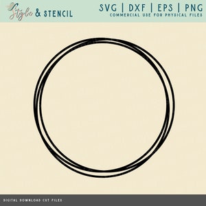 May include: A black double circle frame, a simple design for crafting projects.