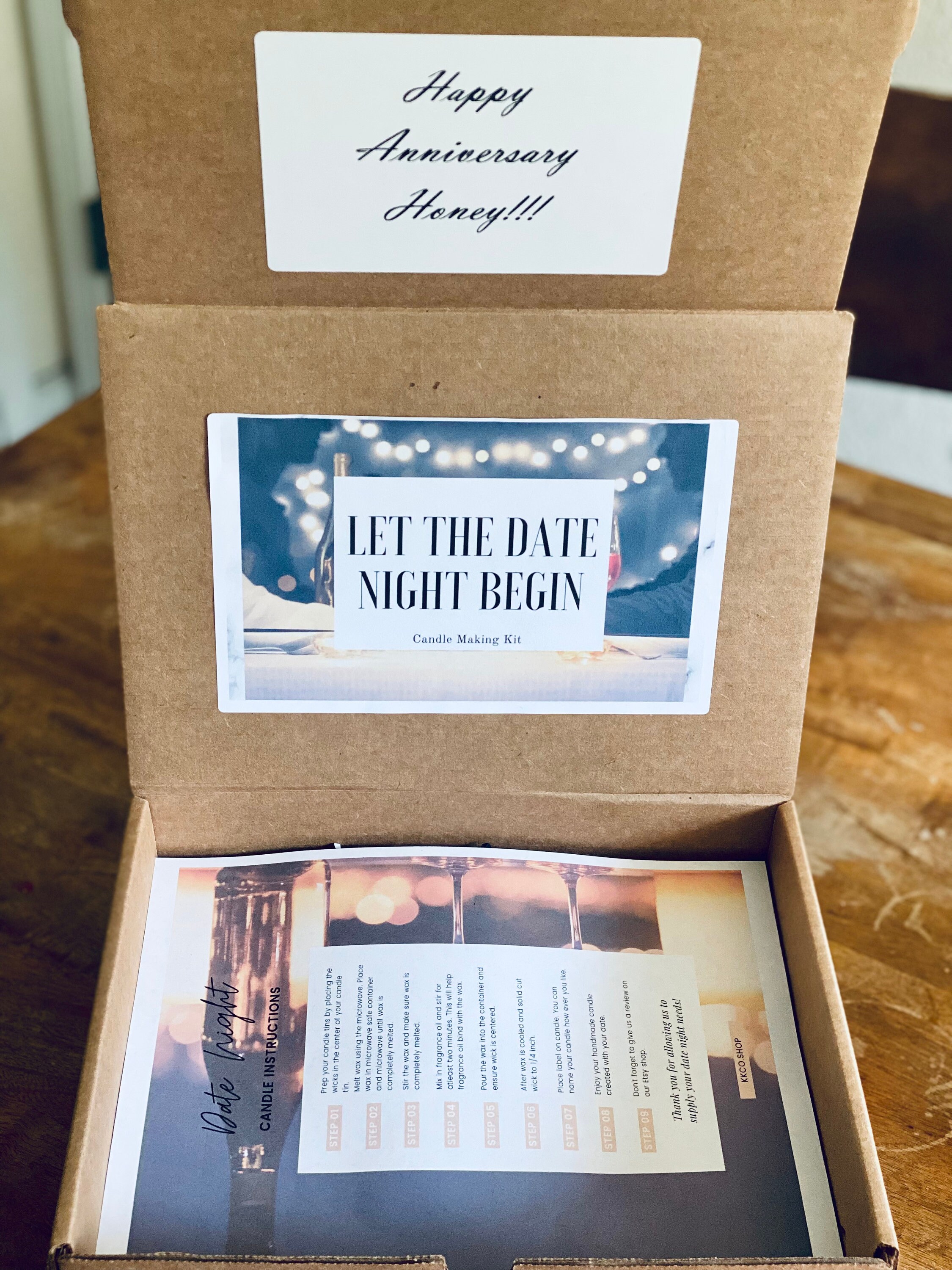 Date Night Box Couples Gift Box DIY Candle Making Date Etsy