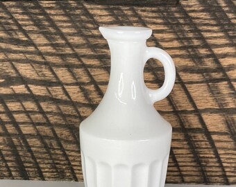 Vintage Small White Glass Vase/Pitcher