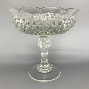 Vintage Pedestal Compote Dish/Pegged Votive Holder