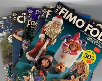 Bundle of 5 Vintage Fimo Clay Step-By-Step Magazines