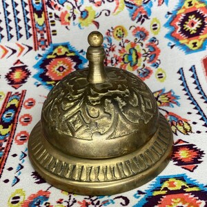 Vintage Heavy Brass Desk Bell