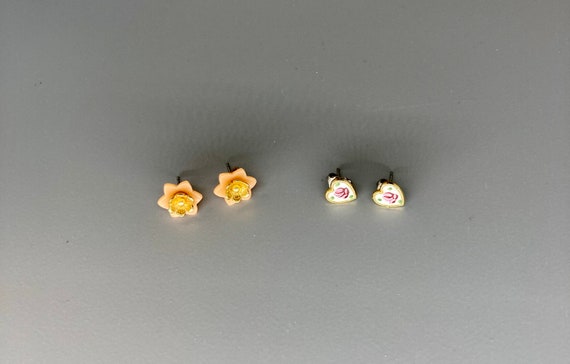 Vintage Tiny Earring Bundle (Two Pairs) - image 1