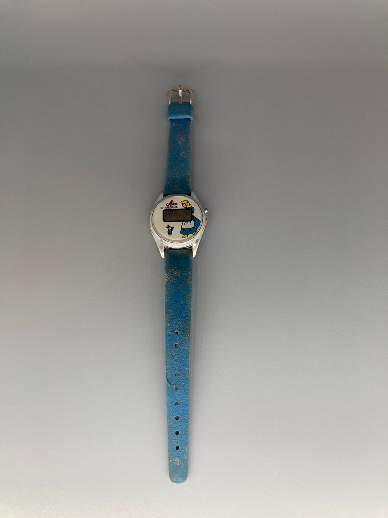 Vintage Medana Alice in Wonderland Digital Watch Not Working image 2