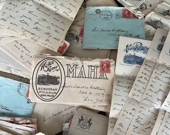 Antique Love Letter Bundles - Bundles of 7 - 1909-1913 - Saidee Williams & Teddy Mitchell - Handwritten Vintage Letters