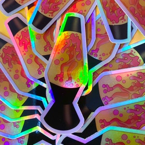 Lava Lamp Rollergirl Groovy Skate Sticker