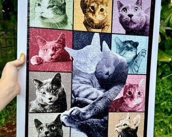Puzzle chat personnalisé