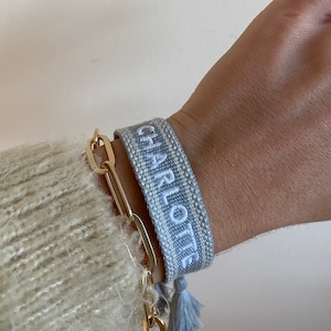 Woven Personalised Embroidered Bracelet