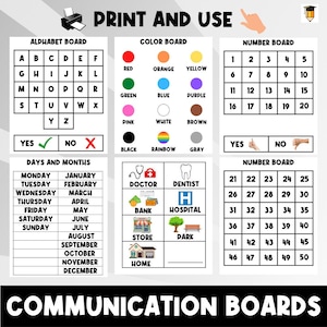 COMMUNICATION BOARD | Daily Routines | First Then Visual Aid | Visual Schedule | Chart | Task Card | Autism | Preschool | Deaf | Adult