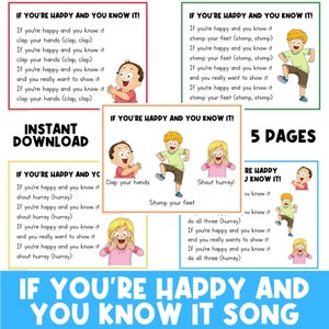 If You&#39;re Happy and You Know It Song | Toddler and Preschool Activities | File Folder Game | Nursery Rhymes Songs | Busy Book | Children