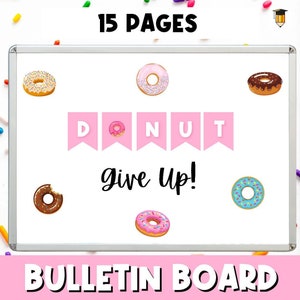 DONUT Bulletin Board | Food Theme | Wall Decor | Display Board | Daycare Decor | Printables | Classroom Affirmations | Motivational | Sweets