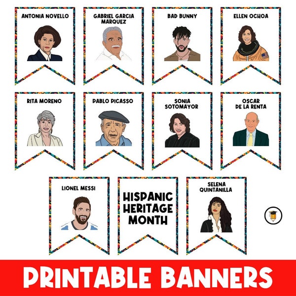 Hispanic Heritage Month | Printable Banner | Bulletin Board | Classroom Decor | Spanish Poster |