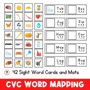 WORD MAPPING | Sight Word Practice | CVC Sight Words | Literacy Centers | Busy Book | Preschool Writing | Kindergarten | Phonics | Spelling