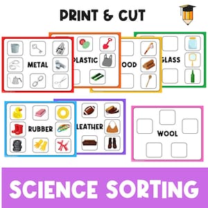 科学分類マット | 分類アクティビティ | ファイルフォルダーゲーム | 色を学ぶ | 幼稚園用クリップカード | 幼児 | 教材 | ダウンロード