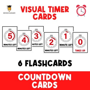 Flashcard con timer visivo/Carte conto alla rovescia/Visualizzazioni comportamentali/Gestione della classe/Numeri/Conteggio/Bambini piccoli/Scuola materna/Autismo