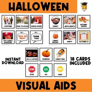 FOTOS REAIS: HALLOWEEN | cartão com foto | Eventos e Locais | Primeiro, depois, auxílio visual | Comportamento | Cartão de Tarefas | Autismo | Feriados | Outubro