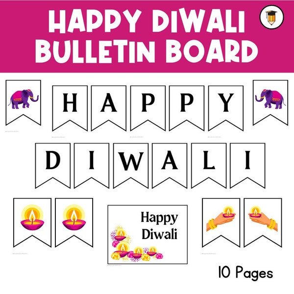 HAPPY DIWALI BANNER | Festival of Lights | Celebration | Party Decor | Diwa | Wall Hang | Holi | Rangoli | India Party Decor | Parade