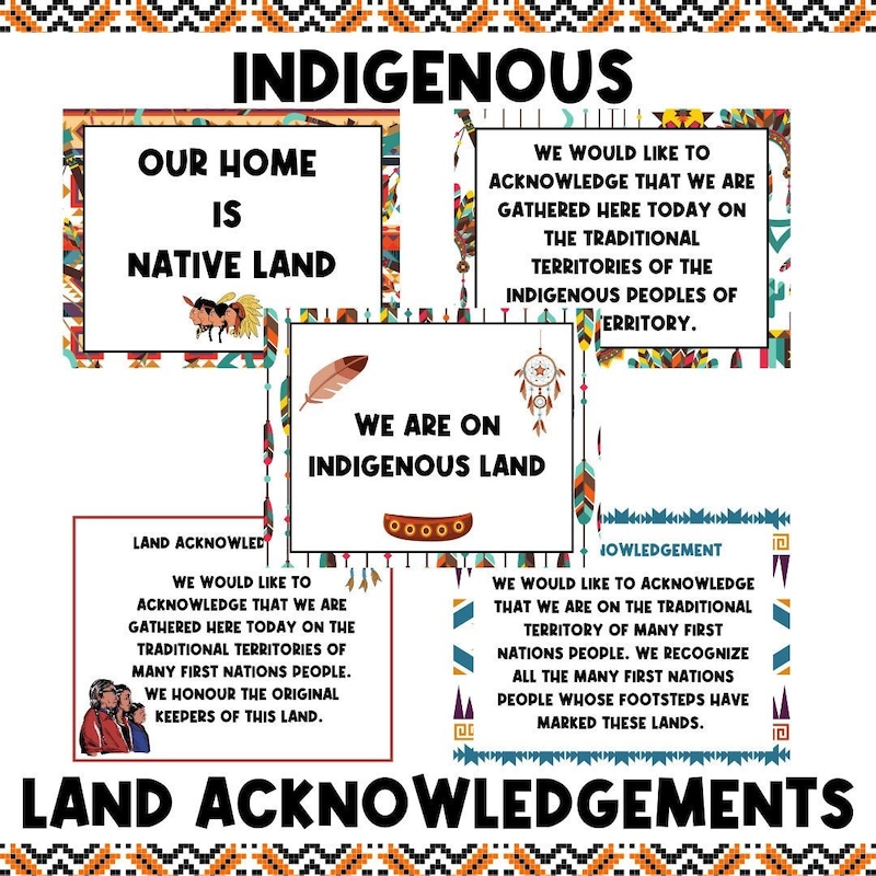 Indigenous Land Acknowledgement Poster - Etsy