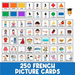 250 フランス語 | 絵カード | ファースト・ゼン・ボード | 視覚補助 | スケジュール | 幼児の行動 | タスクカード | 特別なニーズ | 自閉症
