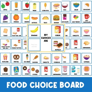 3 BORDEN + 48 KAARTEN | Voedselkeuzeborden | Voedselfoto's | Schema voor visuele hulp | Keuzebord | Taakkaart | Autisme | Eerst Dan | Voedsel