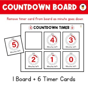 TAVOLA TIMER VISIVA / Schede conto alla rovescia / Immagini comportamentali / Gestione della classe / Conteggio / Time Out / Scuola materna / Autismo / Scheda orario