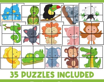 Animal | Puzzles for Kids | Early Years | Puzzle | Fine Motor | Homeschool | Children's Puzzles | Instant Download