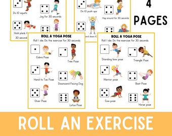 Roll an Exercise | Dice Workout | Fitness Activities | Exercise Activity for Kids | Movement Activities | Brain Break | Children's Exercises