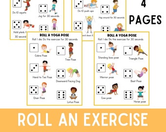 Roll an Exercise | Dice Workout | Fitness Activities | Exercise Activity for Kids | Movement Activities | Brain Break | Children&#39;s Exercises