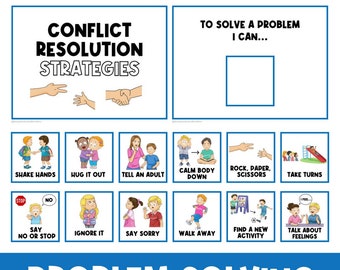 Conflict Resolution | School Expectations | Student Behavior Chart | Task Card | Special Needs | Autism | Homeschool | Rules | Wheel