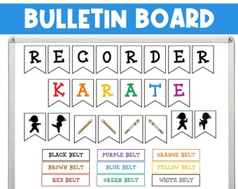 RECORDER KARATE | Music Class | Music Teacher | Music Instrument | Music Printables | Music Bulletin Board |