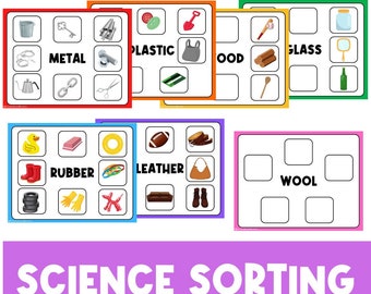 SCIENCE SORTIERMATTEN | Sortieren Aktivitäten | Dateiordner Spiele | Farben lernen | Preschool Clip Cards | Kleinkind | Materialien | Herunterladen