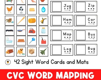 WORD MAPPING | Sight Word Practice | CVC Sight Words | Literacy Centers | Busy Book | Preschool Writing | Kindergarten | Phonics | Spelling