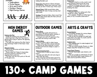130+ CAMP GAMES | Summer Camp Games and Activities for Kids | Camp Counselor Printables | Day Camp