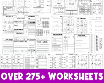 275+ SCHEDE DI LAVORO PER LA SCUOLA MATERNA / Materiali stampabili per la scuola materna / Schede di lavoro per la scuola materna / Alfabeto / Numeri / Matematica / Lettura / Pagine di attività / Scrittura