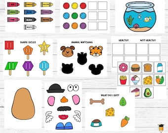 TODDLER BUSY BOOK | Preschool l Activity Binder | Numbers | Colors | Shapes | Animal Matching | File Folder Game | Autism | Homeschool