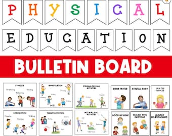 PHYSICAL EDUCATION | Bulletin Board | Healthy Active | Fitness | Phys. Ed Poster | Movement | Health Posters | Good Choices | Teacher
