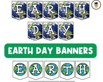 EARTH DAY BANNER | Bulletin Board | Science | Earth Day | Flashcards | Nature | Worksheets | Pre-K | Printable | Writing | Picture Cards