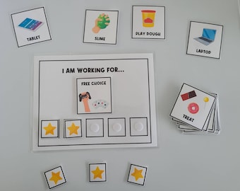 Reward Chart | Behavior Chart | Visual Aid | Incentive Chart | Toddler Behaviour | Picture Task Card | Special Needs | Homeschool | Token